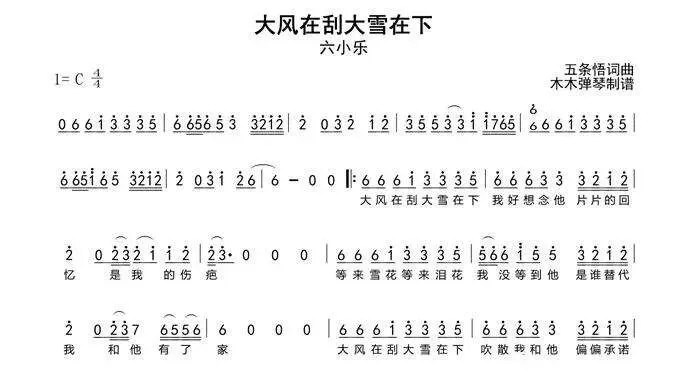 歌曲《大风在刮大雪在下》歌词及赏析