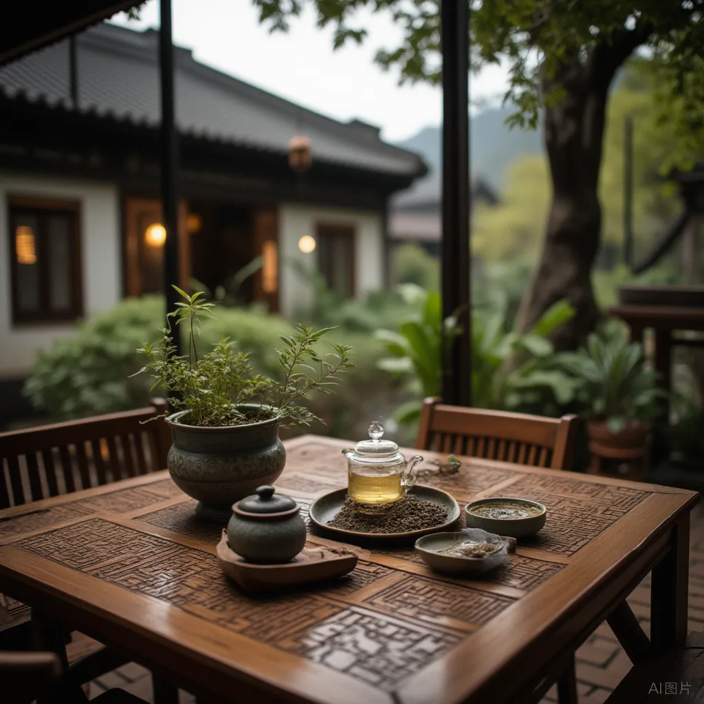 《江边饮茶歌》