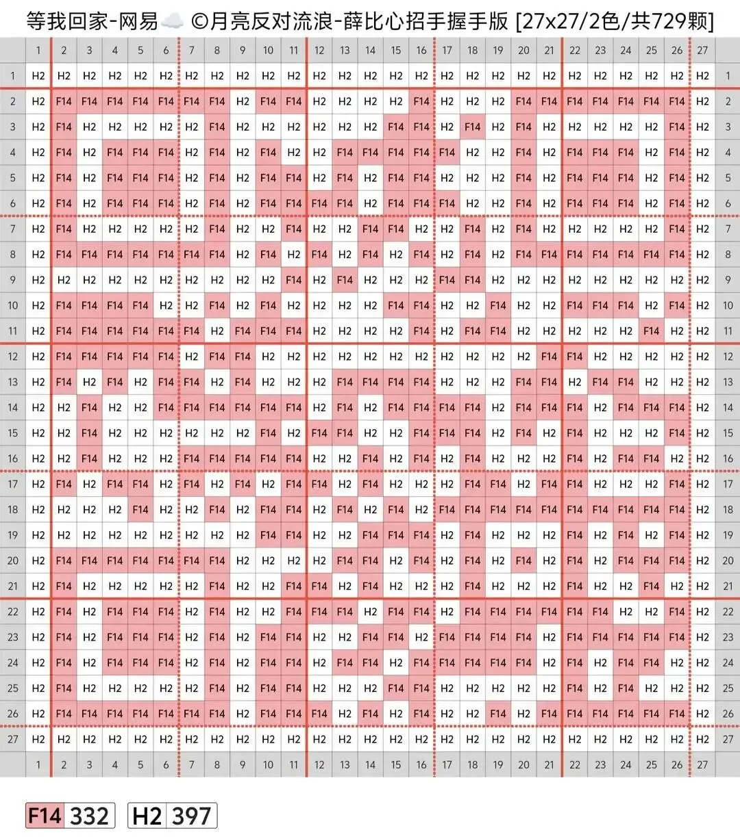 拼豆图纸|薛之谦歌曲二维码