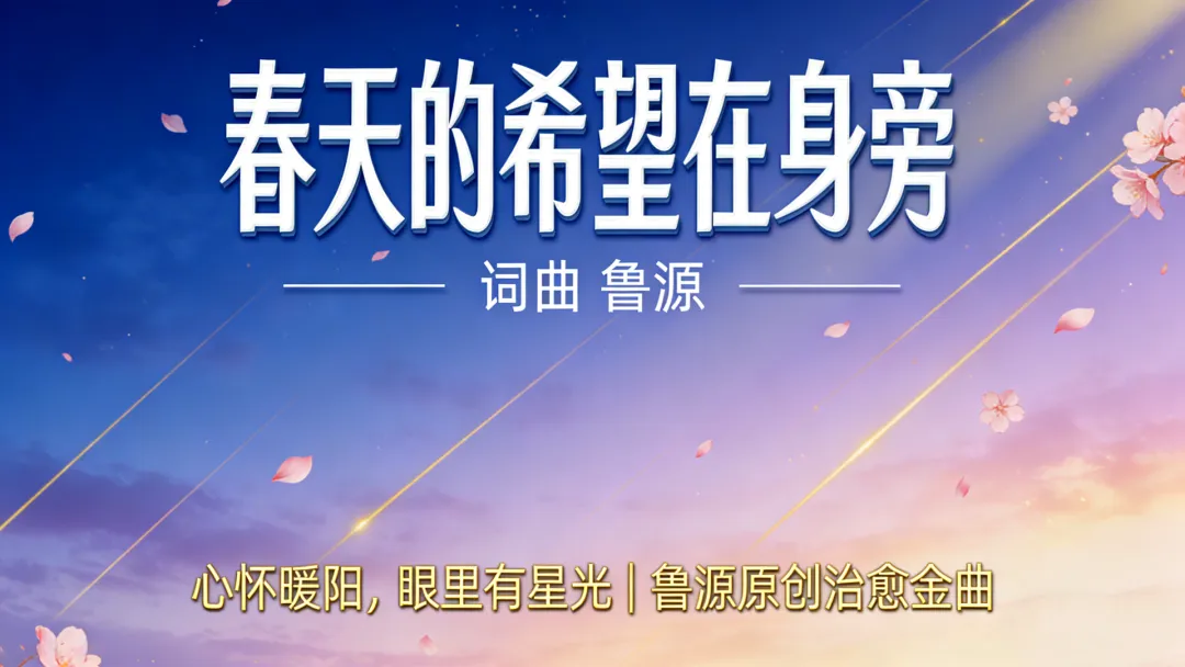 春天的希望在身旁|鲁源原创歌曲首发:心怀暖阳,眼里有星光,不负时光,不负向往.愿每一个坚守初心的人,都能被时光温柔以待.