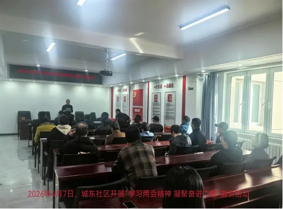 【文明实践四季如歌】虎林市城东社区新时代文明实践站开展“学习两会精神 凝聚奋进力量”专题宣讲活动