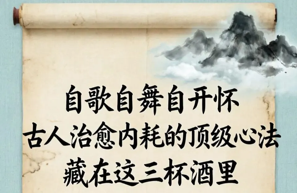 自歌自舞自开怀:古人治愈内耗的顶级心法,藏在这三杯酒里