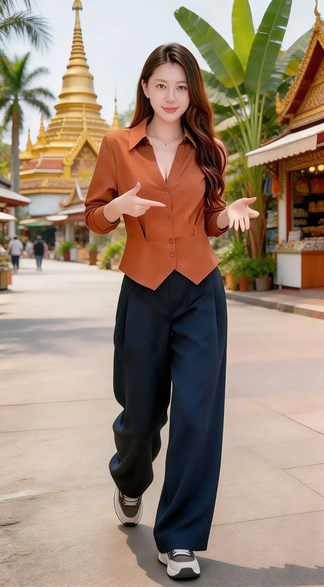 焦糖色收腰衬衫+情感双主线,适配带货+歌曲引流