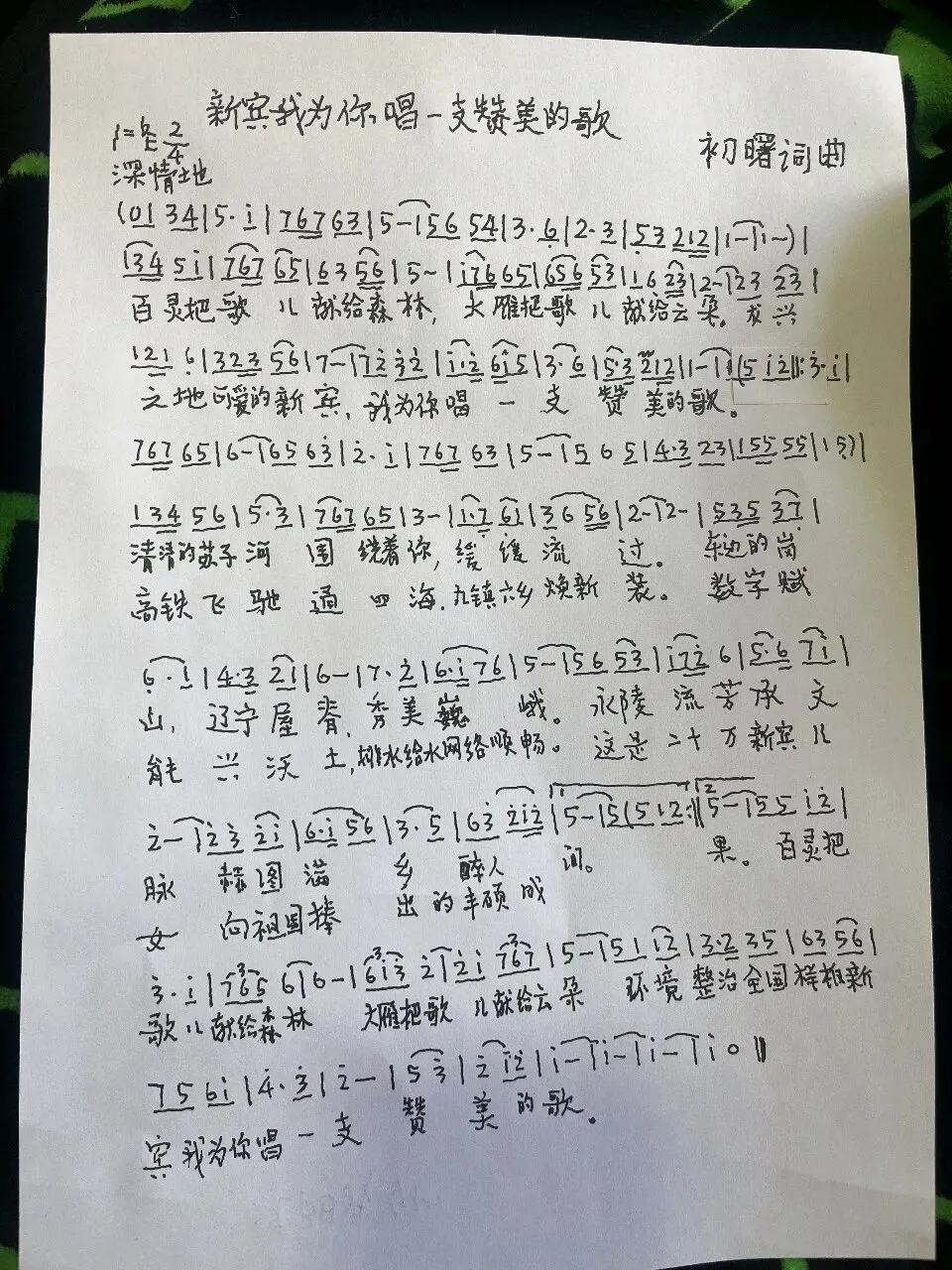 参赛者为大赛创作歌曲!