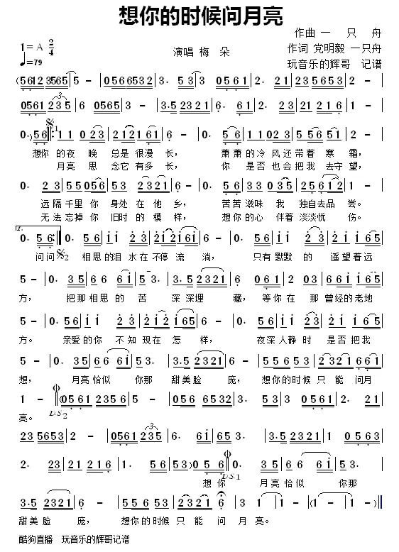 梅朵演唱歌曲《想你的时候问月亮》,想你的夜晚总是很漫长,萧萧的冷风还带着寒霜~