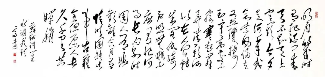 毛体书法苏轼词《水调歌头.明月几时有》