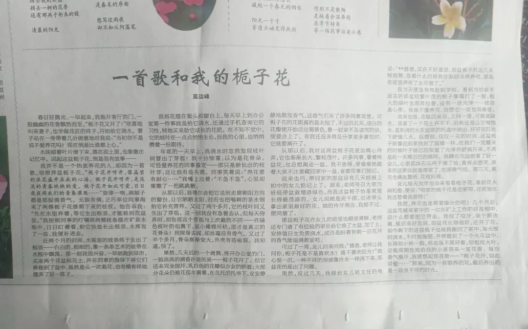 一首歌和我的栀子花
