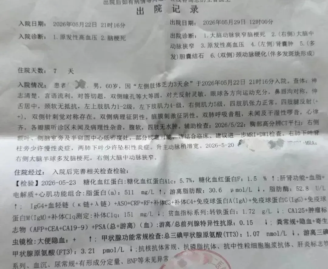 营养师海歌的工作手记(6) 我是如何分析脑梗死患者出院报告的?