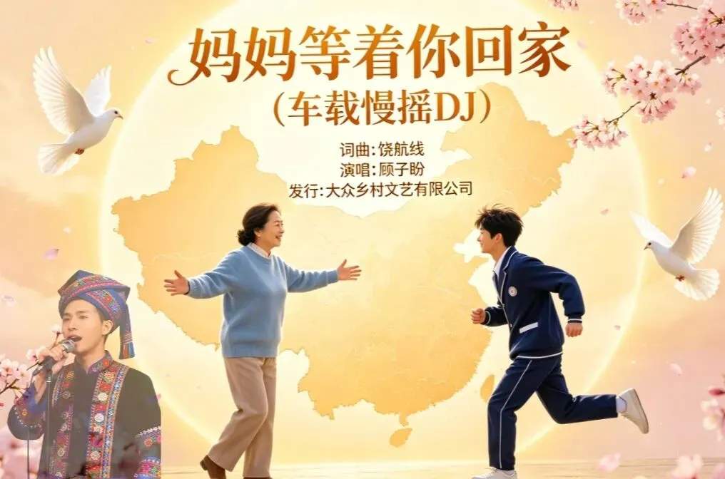 原创车载慢摇DJ歌曲:《妈妈等着你回家》词曲:饶航线 演唱:顾子盼 发行:大众乡村文艺有限公司