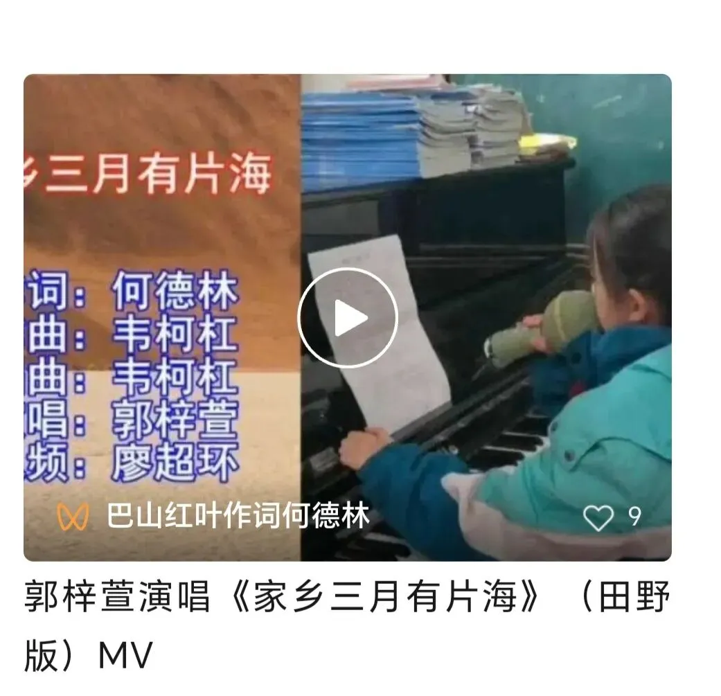 请欣赏曹明进老师对歌曲《家乡三月有片海》MV的赏析