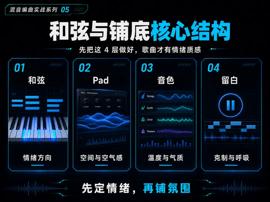 和弦与铺底,决定歌曲的情绪质感