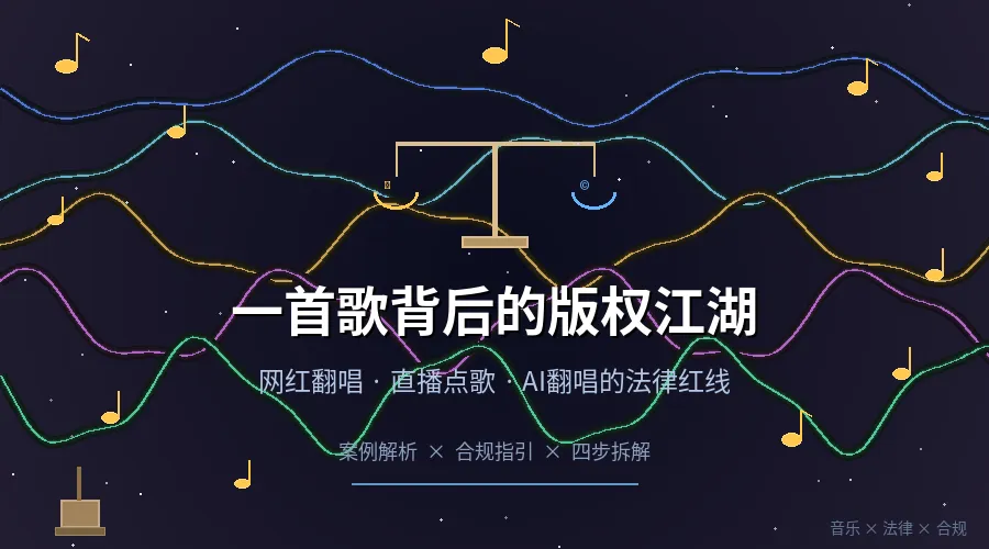 一首歌背后的版权江湖 -网红翻唱、直播点歌与 AI 翻唱的法律红线、案例与合规指引