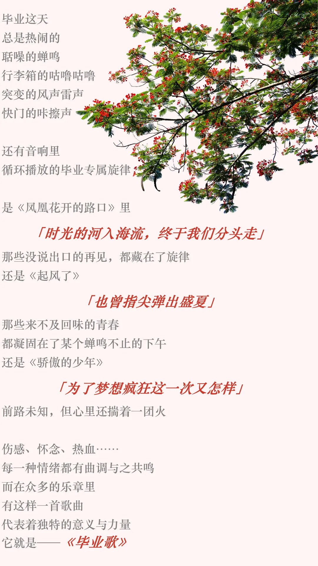 毕业这天,听什么歌呢?