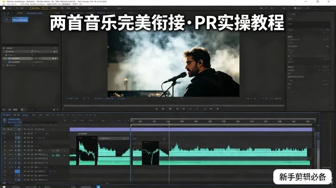 剪辑必看!解决PR歌曲切换生硬、突兀问题