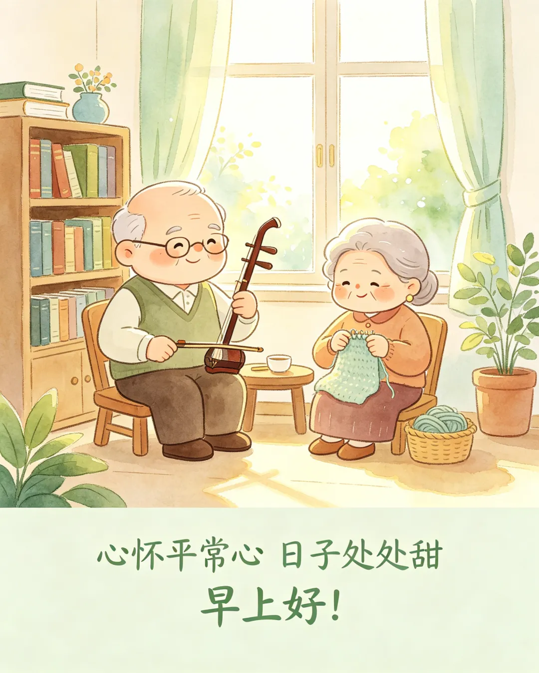 中老年人早安问候:醒来哼首老歌