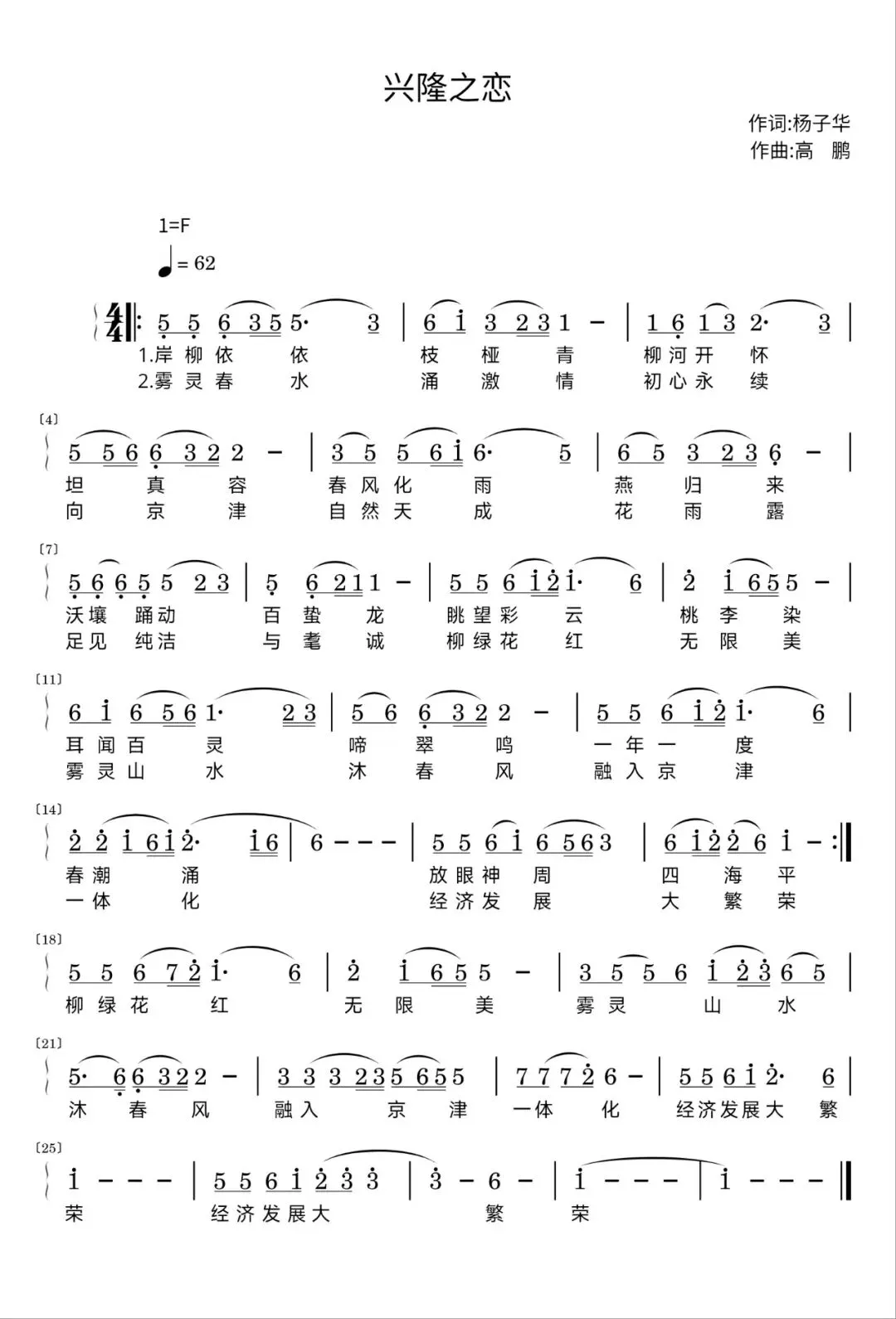 兴隆县“爱祖国,颂家乡”主题歌曲征集-优秀作品展示(五)