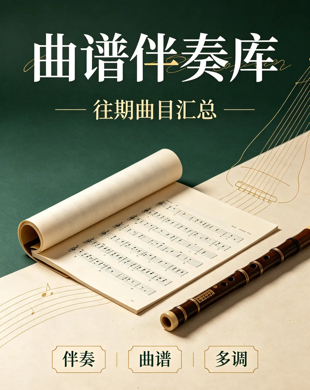 歌曲&器乐曲|多调伴奏+简谱资源合集