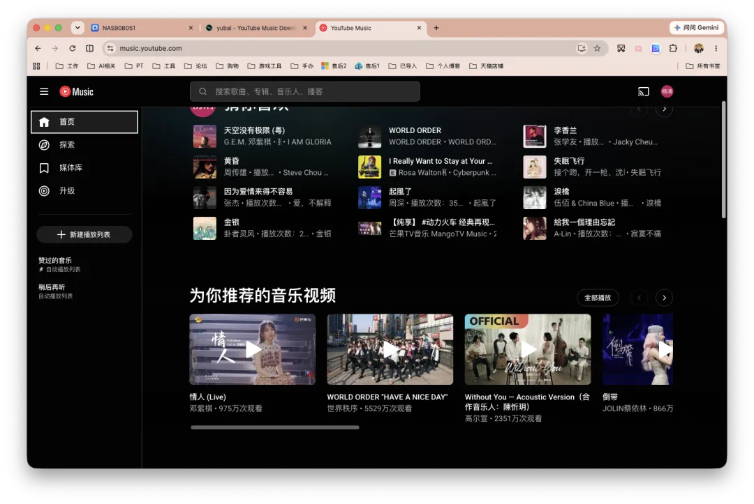 油管歌曲、专辑、歌词、播放列表自动整理入库!一键部署NAS音乐神器Yubal