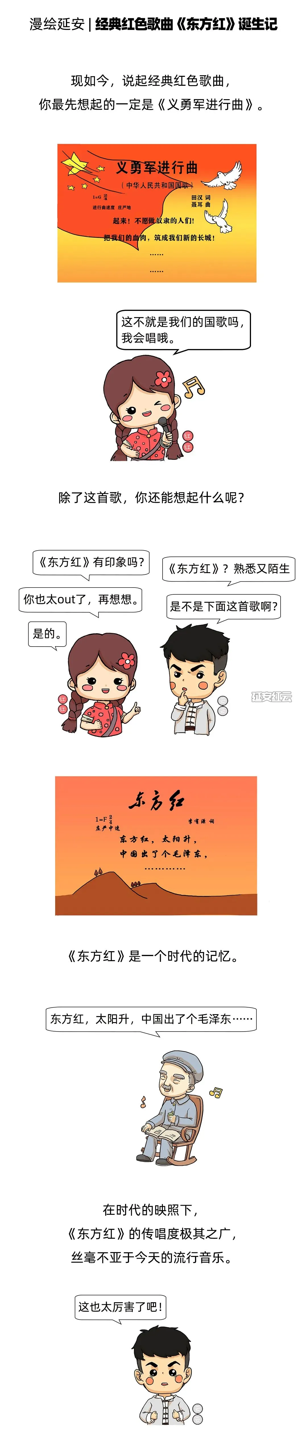 漫绘延安︱经典红色歌曲《东方红》诞生记