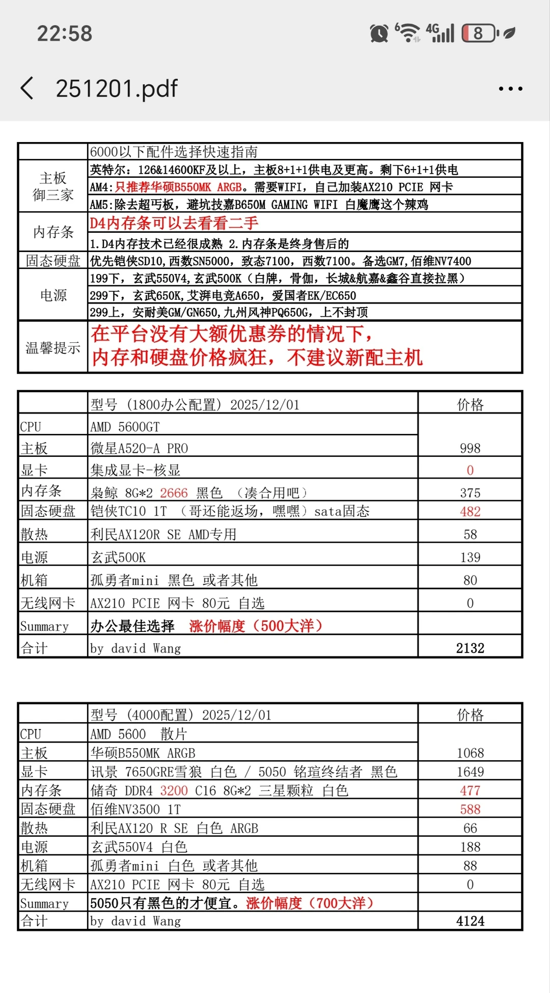 25年12月装机配置推荐