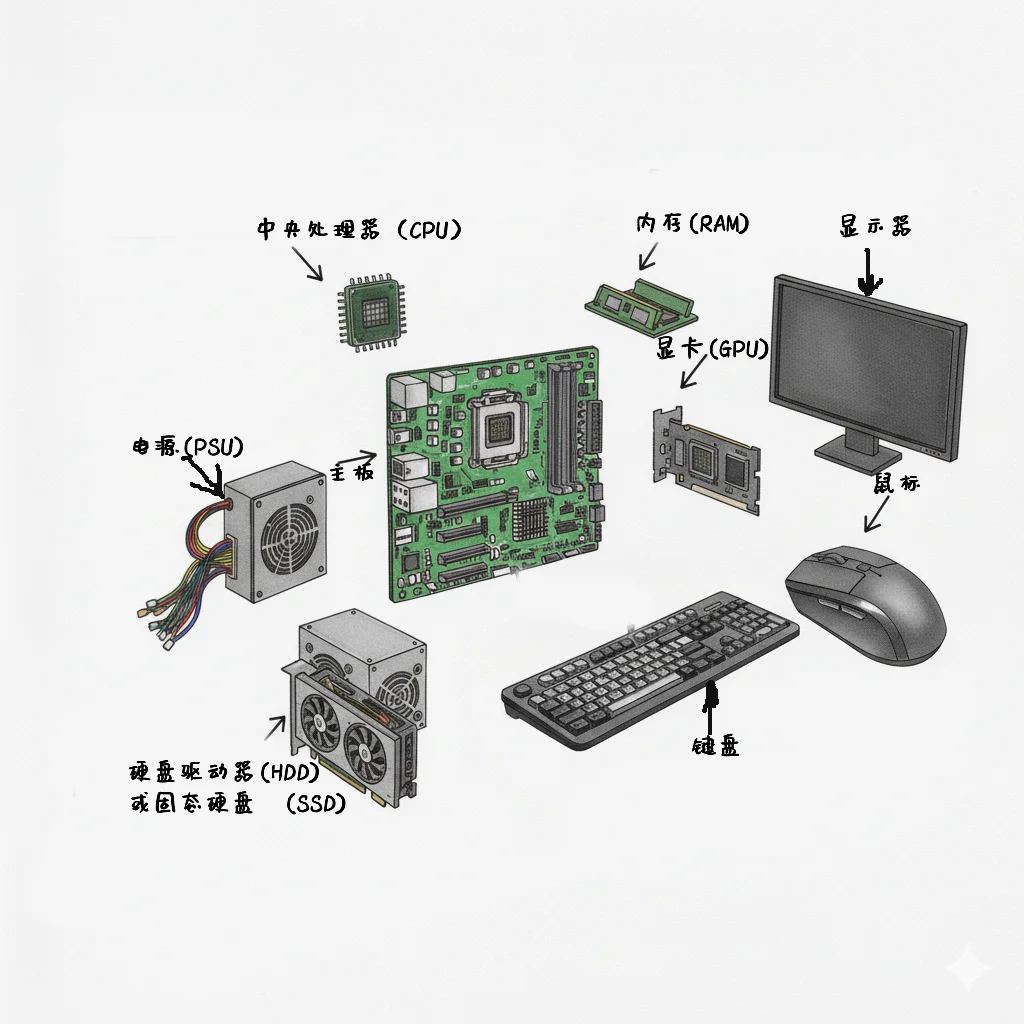 一分钟带你了解计算机组成