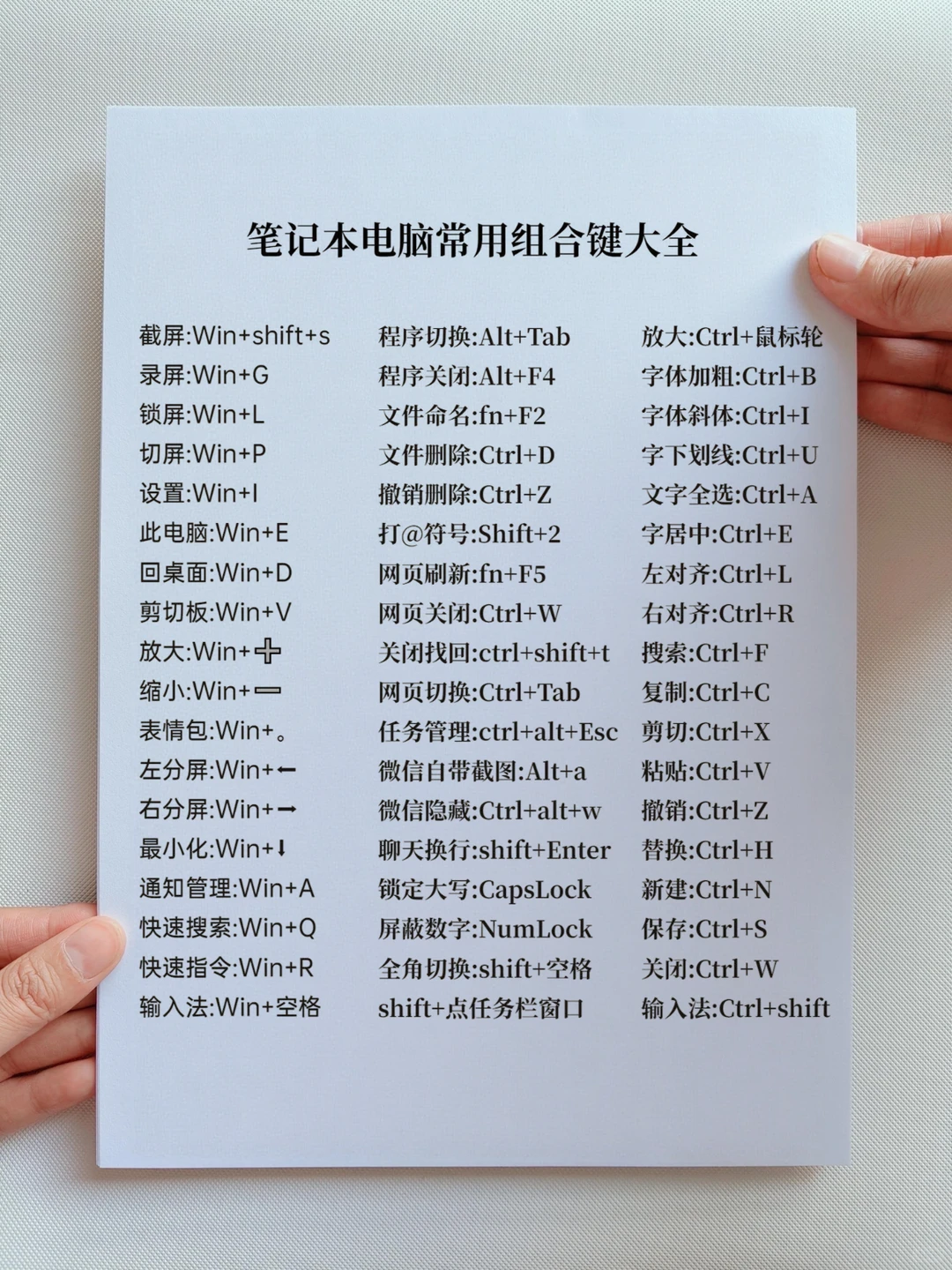 新手小白入职常用电脑快捷键💯！！！