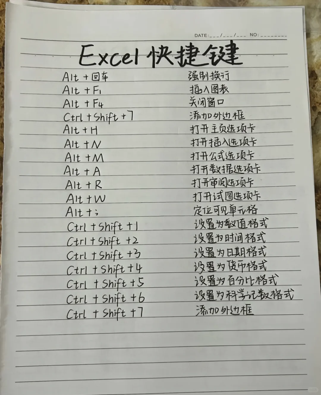 🔥Excel快捷键合集|效率翻倍的秘密武器!打