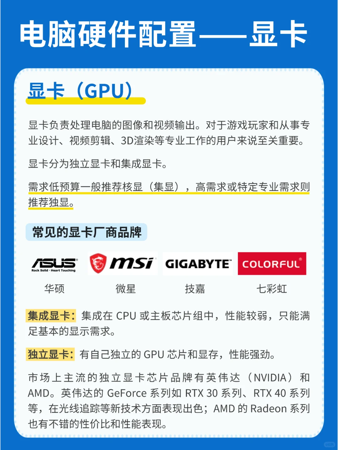 diy组装电脑!小白必看的电脑8大硬件✅