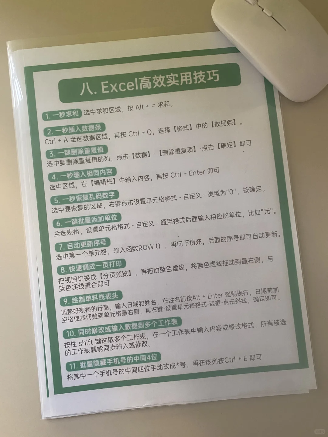 吃透这8页纸，你的Excel就牛了！