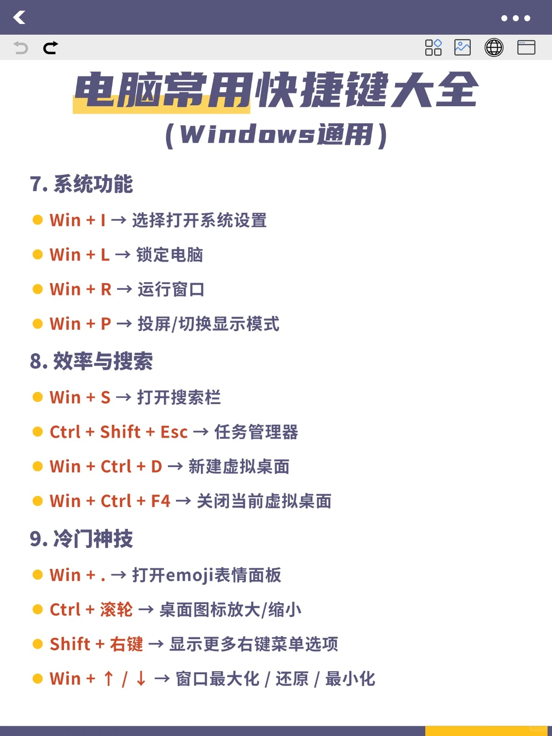 电脑windows常用快捷键(全)一步到位收藏
