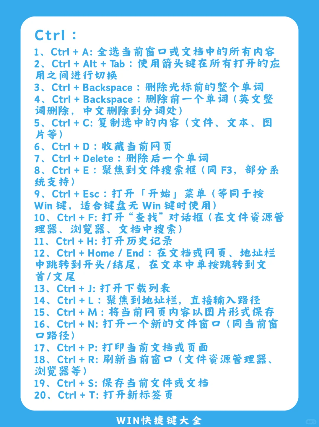 一篇就够了！windows快捷键大全！