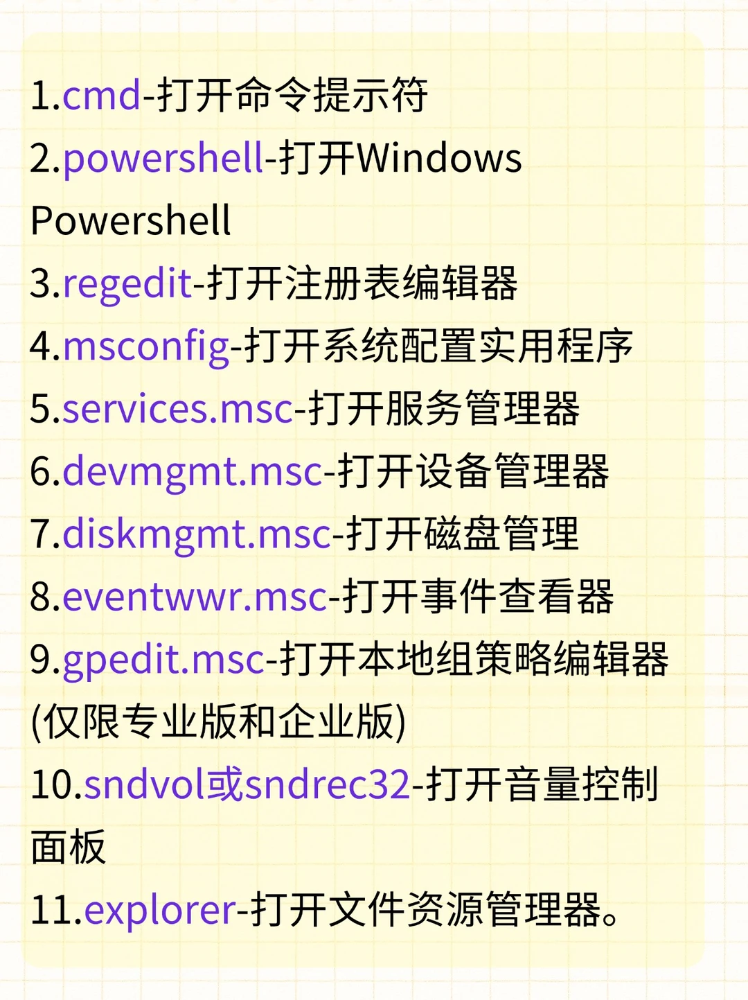 必藏!Windows 11高效Win+R指令