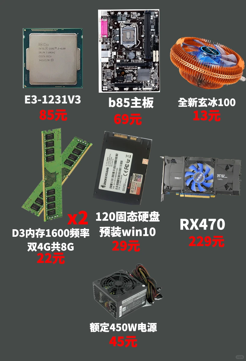 图吧垃圾佬百元电脑配置推荐