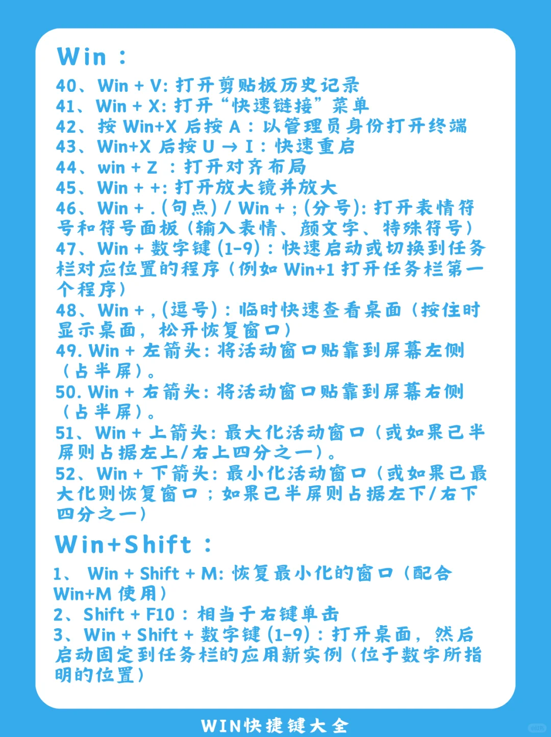 一篇就够了！windows快捷键大全！