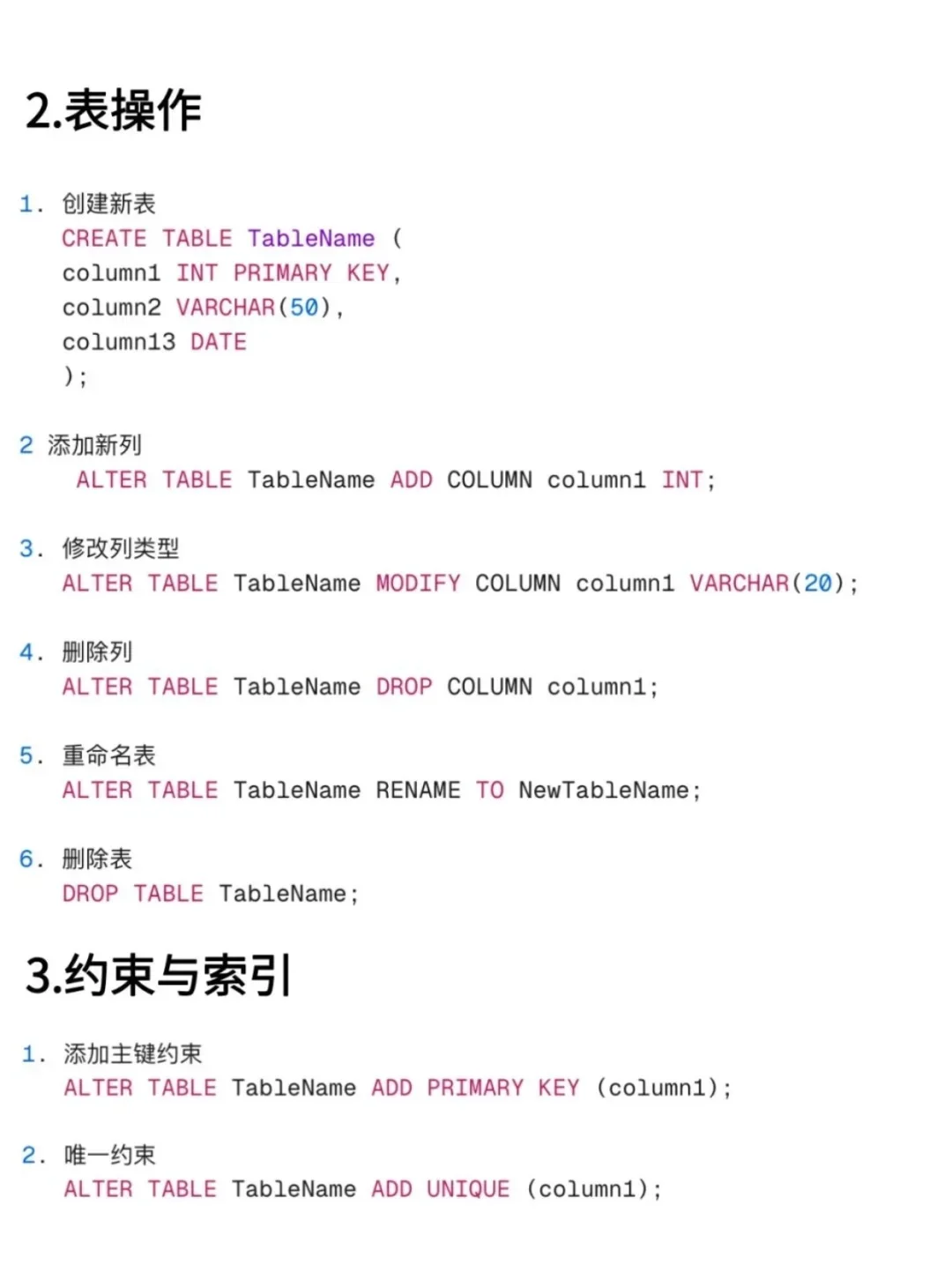 100条常用的SQL语句大全，赶紧收藏起来！！