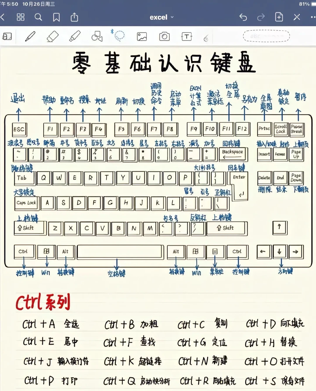 Excel常用快捷键，建议收藏哦！