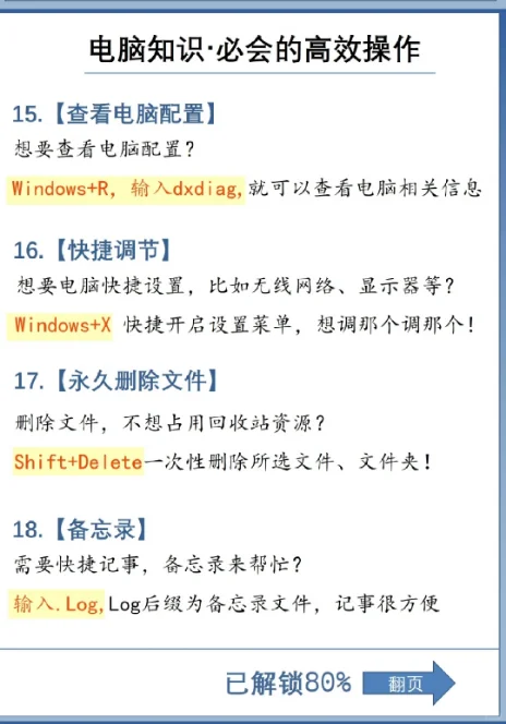 电脑知识必会的高效操作