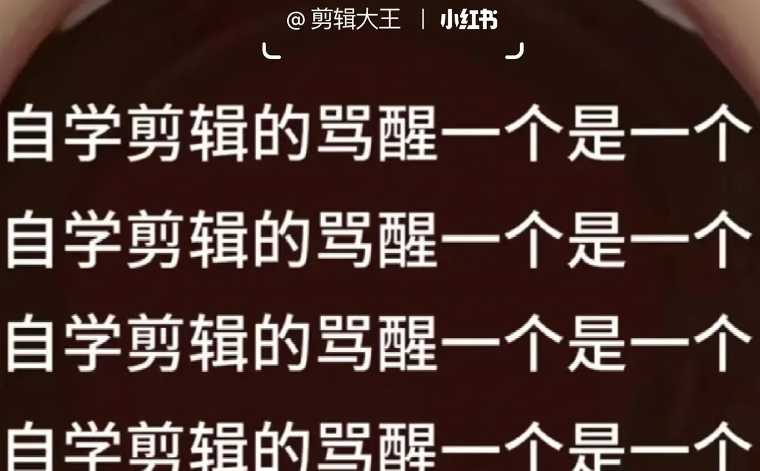 穷学生自学剪辑，骂醒一个是一个！