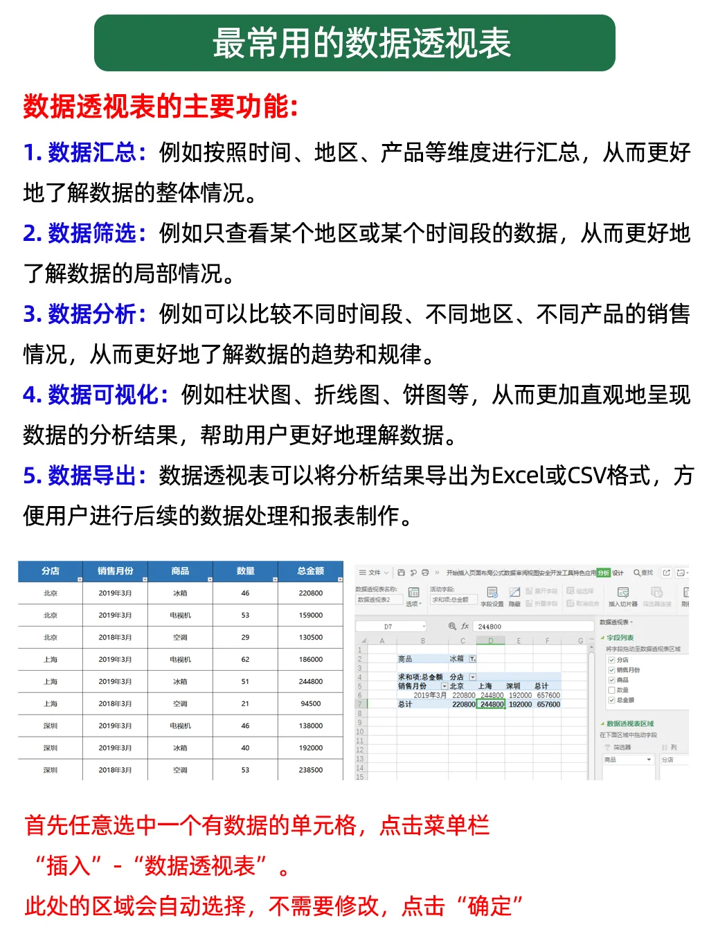 EXCEL入门学习步骤，真的很简单！
