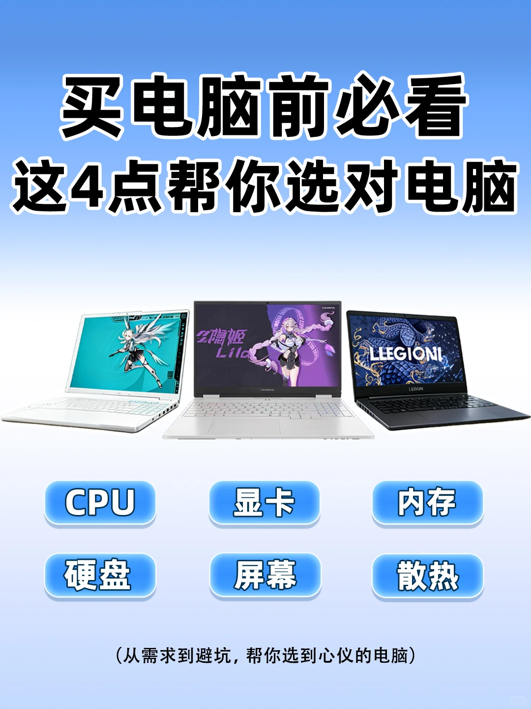 买电脑前必看，这4点帮你选对电脑❗