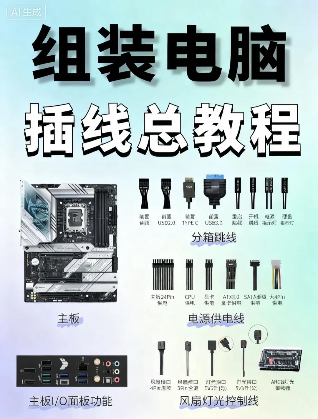 DIY电脑插线总教程，小白必看！