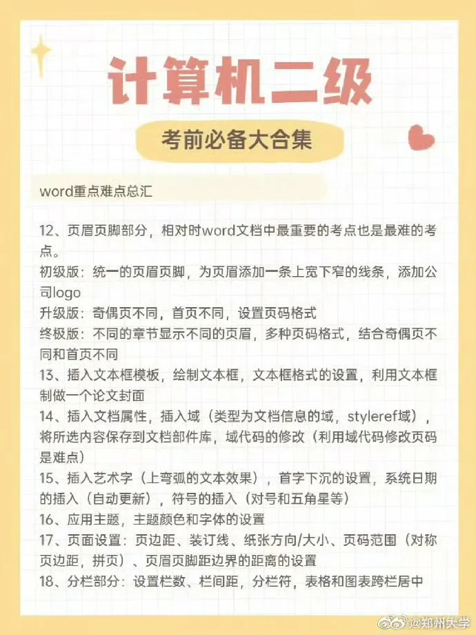 计算机二级考前急救包❗️背完这些多拿50分！