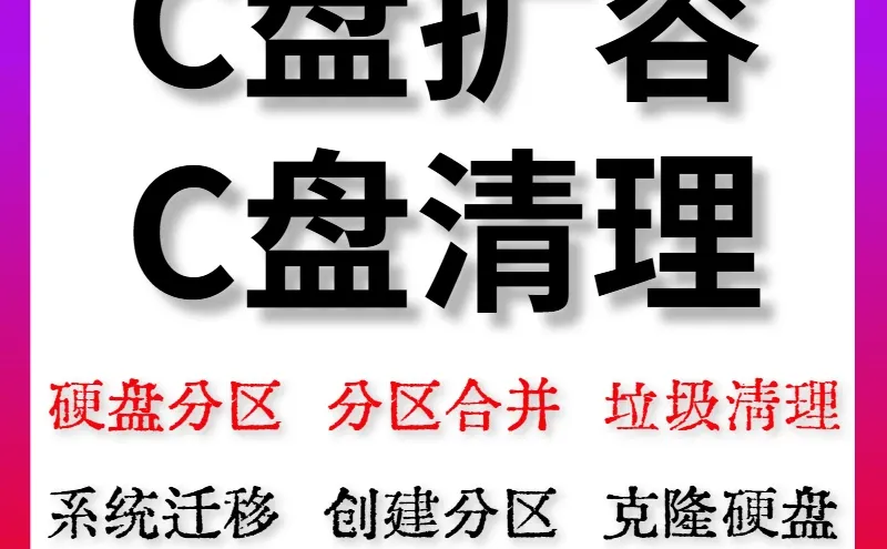❄️电脑C盘扩容秘籍,磁盘清理分区扩容