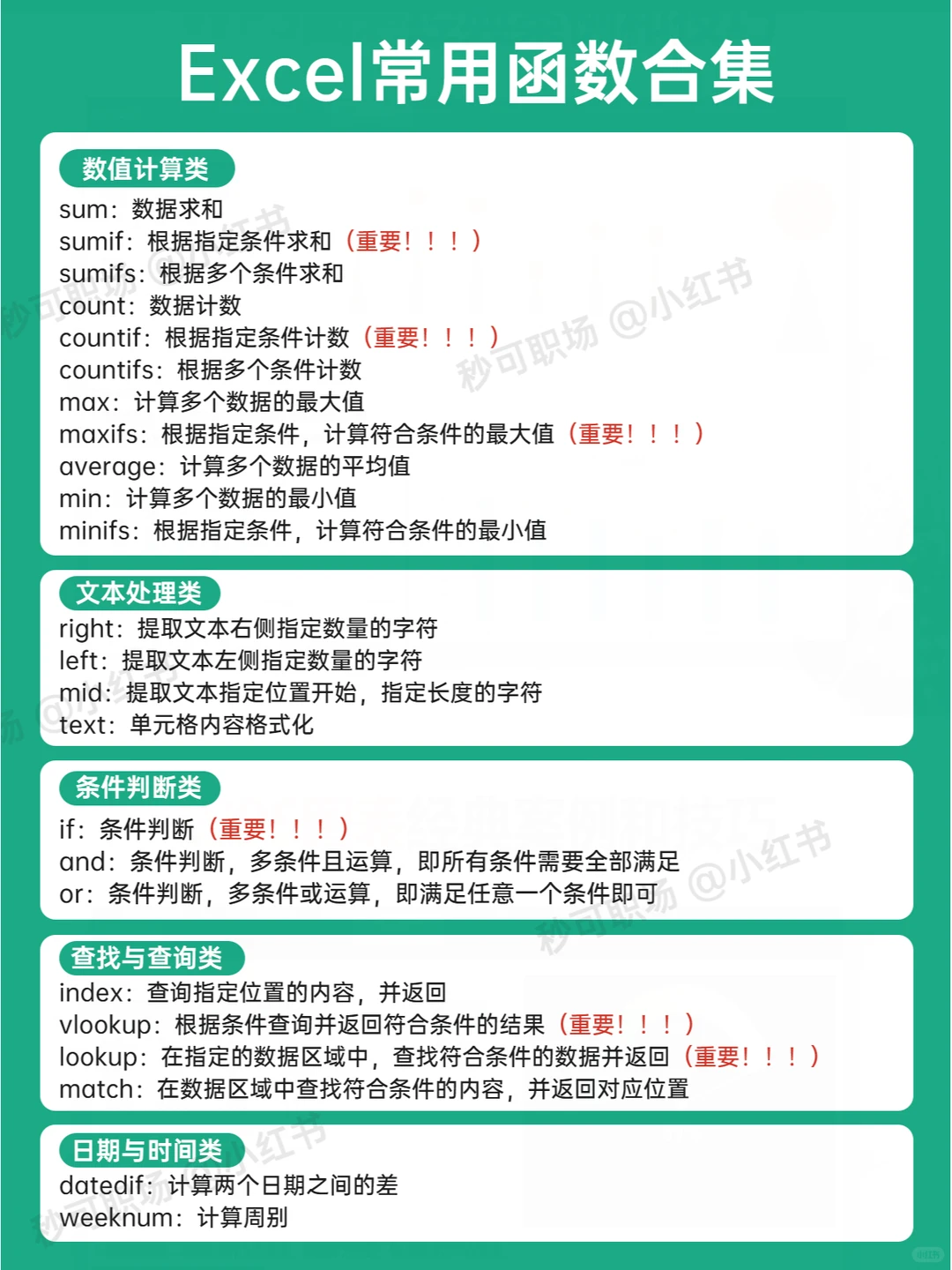 哭啊😭为什么我学excel时，没人告诉我！