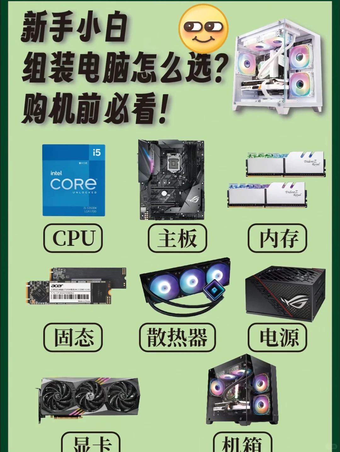 新手小白如何选择自己心仪的电脑配置大全