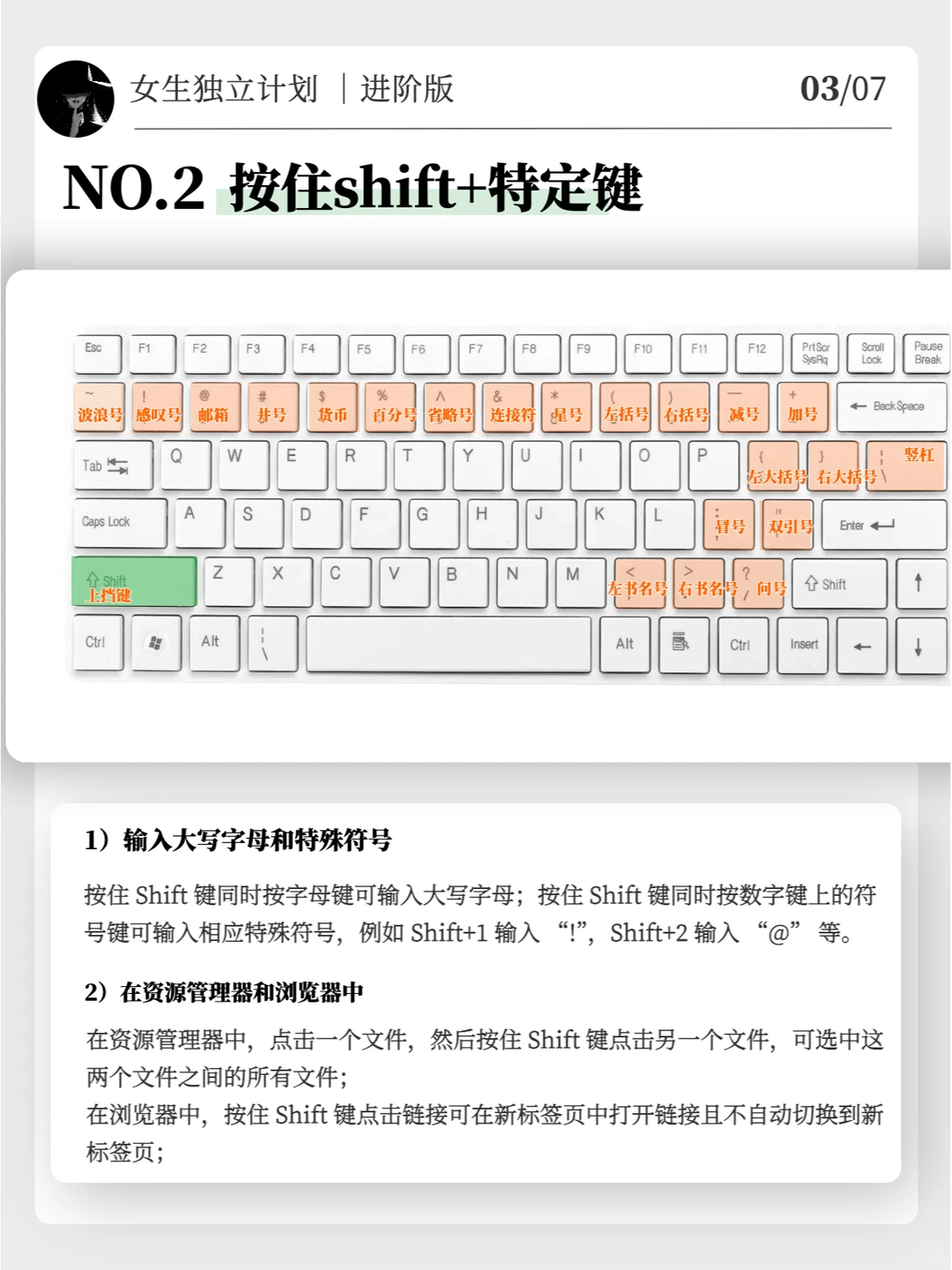 终于有人把键盘的基本操作和组合键整理好了