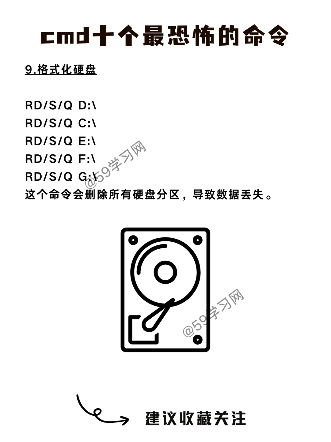 cmd十个最恐怖的命令，别轻易尝试✅