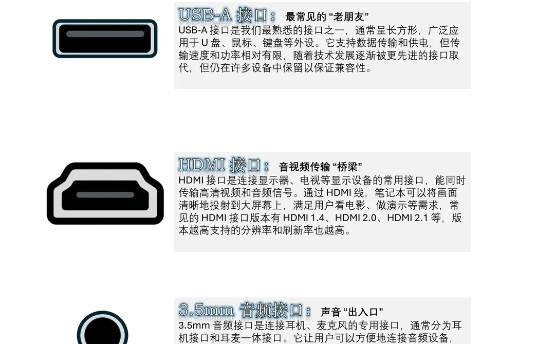 📌笔记本接口扫盲！选对接口效率翻倍💻