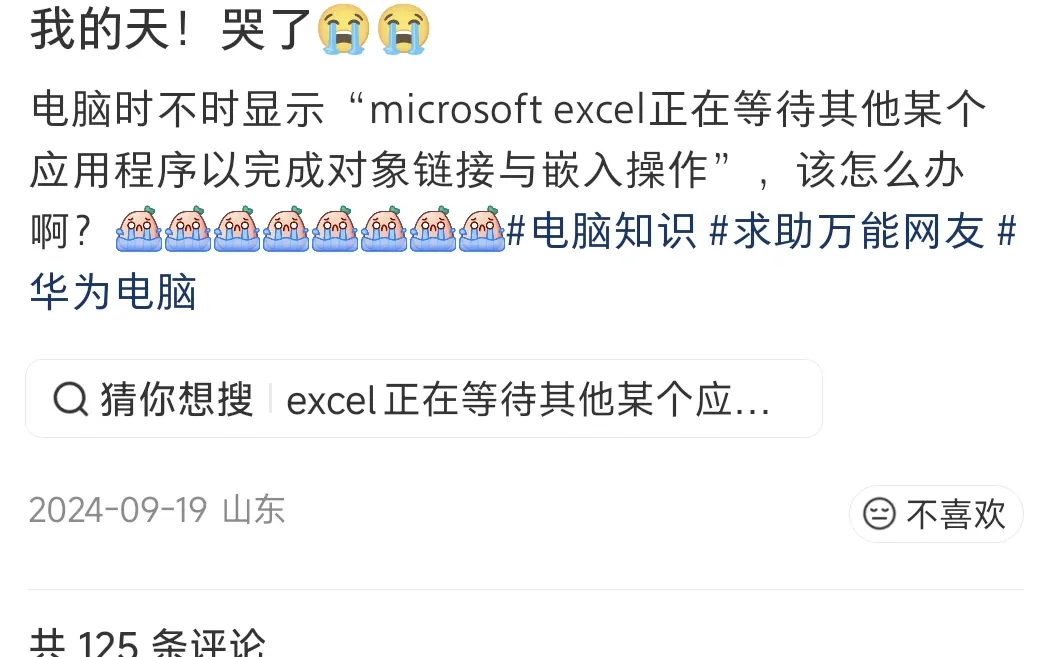 存档microsoft Excel等待其他…