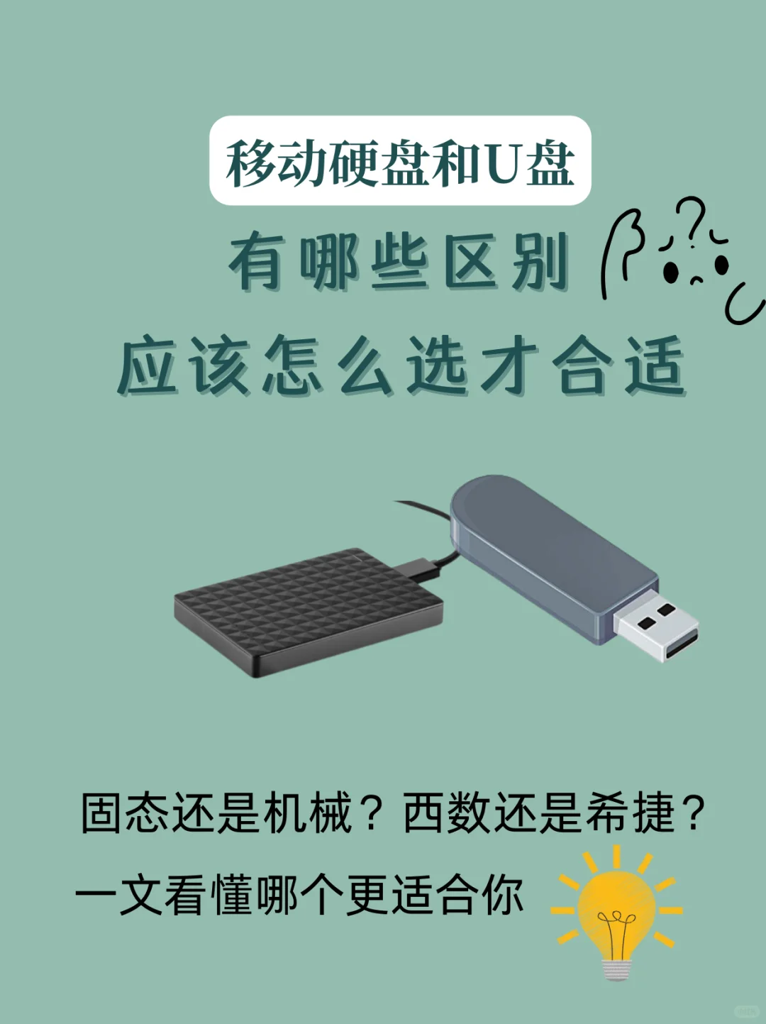 移动硬盘和U盘的区别｜应该怎么选择？